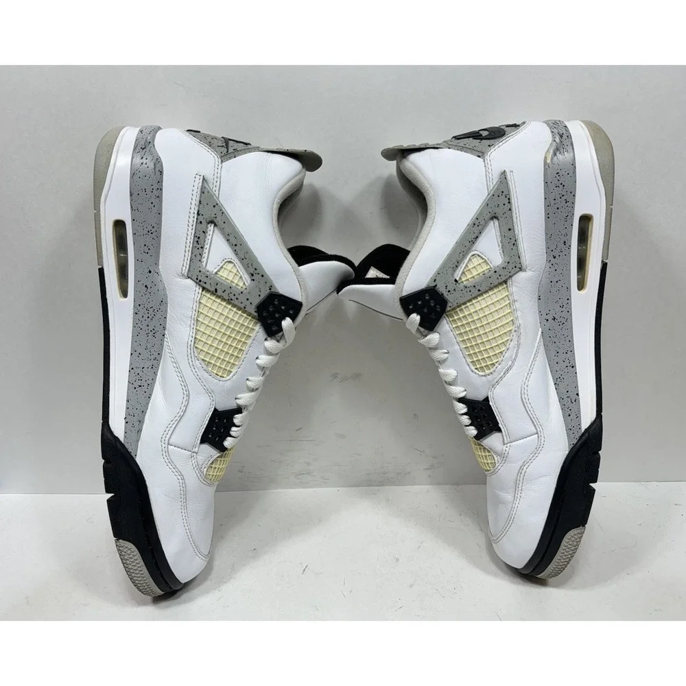 Nike Air‎ Jordan 4 IV Retro White Cement Gray 2016 840606-192 Og Men's Size 14
